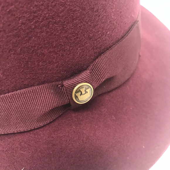 Ms. Chandler Wool Fedora Hat Burgundy Medium main image 4
